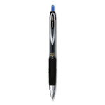 Signo 207 Gel Pen, Retractable, Fine 0.5 mm, Blue Ink, Smoke/Black/Blue Barrel, Dozen