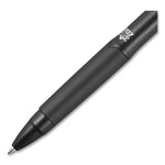 207 Plus+ Gel Pen, Retractable, Medium 0.7 mm, Blue Ink, Black Barrel, Dozen