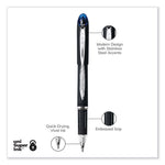 Jetstream Stick Hybrid Gel Pen, Bold 1 mm, Blue Ink, Black/Silver/Blue Barrel