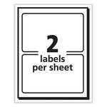 Printable Adhesive Name Badges, 3.38 x 2.33, Gold Border, 100/Pack