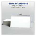 Print-to-the-Edge Microperf Business Cards w/Sure Feed Technology, Color Laser, 2x3.5, White, 160 Cards, 8/Sheet,20 Sheets/PK