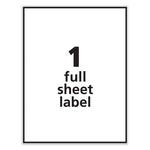 Removable Multi-Use Labels, Inkjet/Laser Printers, 8.5 x 11, White, 25/Pack