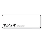 Labels, Laser Printers, 1.33 x 4, White, 14/Sheet, 100 Sheets/Box