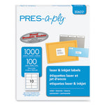 Labels, Laser Printers, 2 x 4, White, 10/Sheet, 100 Sheets/Box