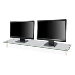 Extra Wide Glass Monitor Riser, 39.4" x 10.2" x 3.25", Clear, Supports 60 lbs