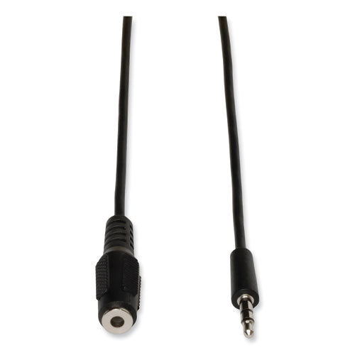 3.5mm Mini Stereo Audio Extension Cable for Speakers and Headphones (M/F), 6 ft, Black