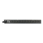 Single-Phase Basic PDU, 24 Outlets, 15 ft Cord, Black