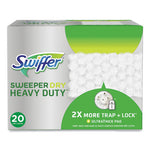 Heavy-Duty Dry Refill Cloths, 10.3 x 7.8, White, 20/Pack, 4 Packs/Carton