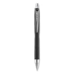 Jetstream Retractable Hybrid Gel Pen, Bold 1 mm, Black Ink, Black/Silver Barrel