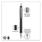 Jetstream Retractable Hybrid Gel Pen, Bold 1 mm, Black Ink, Black/Silver Barrel