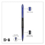 AIR Porous Roller Ball Pen, Stick, Medium 0.7 mm, Blue Ink, Black/Blue Barrel, Dozen