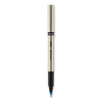 Deluxe Roller Ball Pen, Stick, Fine 0.7 mm, Blue Ink, Champagne/Black/Blue Barrel, Dozen