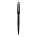 Roller Ball Pen, Stick, Fine 0.7 mm, Black Ink, Black Barrel, Dozen