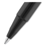 Roller Ball Pen, Stick, Fine 0.7 mm, Black Ink, Black Barrel, Dozen