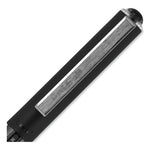 VISION Roller Ball Pen, Stick, Extra-Fine 0.5 mm, Black Ink, Gray/Black/Clear Barrel, Dozen