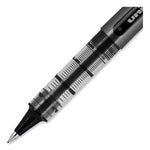 VISION Roller Ball Pen, Stick, Extra-Fine 0.5 mm, Black Ink, Gray/Black/Clear Barrel, Dozen