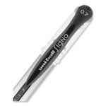 Signo GRIP Gel Pen, Stick, Medium 0.7 mm, Black Ink, Clear/Black/Silver Barrel, Dozen