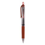 Signo Gel Pen, Retractable, Medium 0.7 mm, Red Ink, Silver/Red Barrel, Dozen