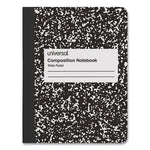 Composition Book, Wide/Legal Rule, Black Marble Cover, (100) 9.75 x 7.5 Sheets, 6/Pack