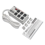 Isobar Surge Protector, 6 AC Outlets, 6 ft Cord, 3,330 J, Light Gray