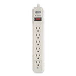 Protect It! Surge Protector, 6 AC Outlets, 6 ft Cord, 790 J, Light Gray