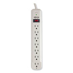 Protect It! Surge Protector, 7 AC Outlets, 12 ft Cord, 1,080 J, Light Gray