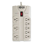 Protect It! Surge Protector, 8 AC Outlets, 25 ft Cord, 1,440 J, Light Gray