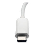 USB 3.1 Gen 1 USB-C to HDMI Adapter, USB-A/USB-C PD Charging/Gigabit Ethernet, 3", White