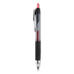 Signo 207 Gel Pen, Retractable, Medium 0.7 mm, Red Ink, Smoke/Black/Red Barrel, Dozen