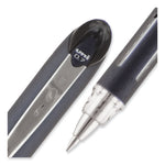 Jetstream Hybrid Gel Pen, Stick, Fine 0.7 mm, Black Ink, Black/Silver Barrel