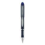 Jetstream Hybrid Gel Pen, Stick, Fine 0.7 mm, Blue Ink, Blue/Silver Barrel