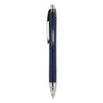 Jetstream Retractable Hybrid Gel Pen, Fine 0.7 mm, Black Ink, Blue/Silver Barrel