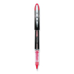 VISION ELITE Hybrid Gel Pen, Stick, Extra-Fine 0.5 mm, Red Ink, Black/Red/Clear Barrel