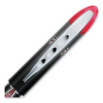 VISION ELITE Hybrid Gel Pen, Stick, Extra-Fine 0.5 mm, Red Ink, Black/Red/Clear Barrel