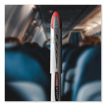 VISION ELITE Hybrid Gel Pen, Stick, Extra-Fine 0.5 mm, Red Ink, Black/Red/Clear Barrel