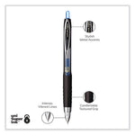 207 Signo Gel Ultra Micro Gel Pen, Retractable, Extra-Fine 0.38 mm, Blue Ink, Clear/Black Barrel