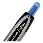 207 Signo Gel Ultra Micro Gel Pen, Retractable, Extra-Fine 0.38 mm, Blue Ink, Clear/Black Barrel