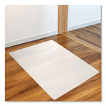 Ecotex Polypropylene Anti-Slip Foldable Chair Mat for Hard Floors, 45 x 53, Translucent