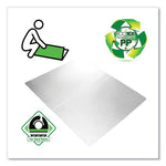 Ecotex Polypropylene Anti-Slip Foldable Chair Mat for Hard Floors, 35 x 46, Translucent