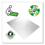 Ecotex Polypropylene Anti-Slip Foldable Chair Mat for Hard Floors, 45 x 53, Translucent