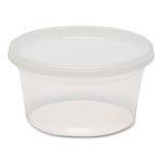 Plastic Deli Container with Lid, 12 oz, Clear, Plastic, 240/Carton