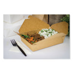 Reclosable Kraft Take-Out Box, 54 oz, Paper, 200/Carton