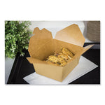 Reclosable Kraft Take-Out Box, 30 oz, Paper, 450/Carton