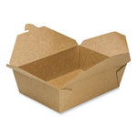 Reclosable Kraft Take-Out Box, 76 oz, Paper, 200/Carton