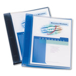 Flexible View Binder with Round Rings, 3 Rings, 1" Capacity, 11 x 8.5, Blue