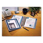 Flexi-View Binder with Round Rings, 3 Rings, 1.5" Capacity, 11 x 8.5, Navy Blue