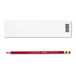 Col-Erase Pencil with Eraser, 0.7 mm, 2B, Carmine Red Lead, Carmine Red Barrel, Dozen