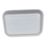 Meat Trays, #2S, 8.5 x 6 x 0.7, White, 500/Carton