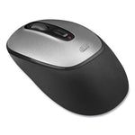 iMouse A10 Antimicrobial Wireless Mouse, 2.4 GHz Frequency/30 ft Wireless Range, Left/Right Hand Use, Black/Silver