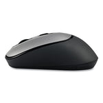 iMouse A10 Antimicrobial Wireless Mouse, 2.4 GHz Frequency/30 ft Wireless Range, Left/Right Hand Use, Black/Silver